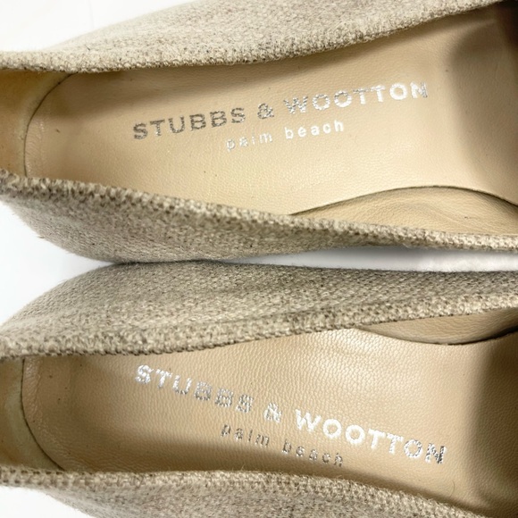 Stubbs & Wootton Tan Embroidered Loafers main image 5